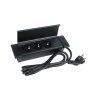 vyklopna zasuvka flatbox 2x230V cerna obr2