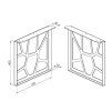 Stolova podnoz ROCK 600x400 mm cerna schema