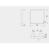 Stolova podnoz ELEGANT vyska 450 mm cerna schema1