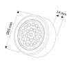 LED sada 3 svetel OVAL hlinik