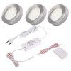 LED sada 3 svetel OVAL nerez