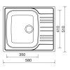 Sinks STAR 580 V matny 0,6mm2