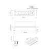 zasuvka flatbox 3x230v 2xUSB cerna TV