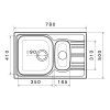 Sinks STAR 780 1 V matny 0,6mm1