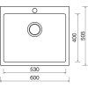 Sinks CERAM 600 Bila schema
