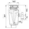 franke drtic odpadu Slim 50 TV