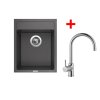Set Sinks CLASSIC 400 + baterie (Barva Černá granitová, Baterie VITALIA GR, Označení Granblack)