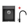 Set Sinks CLASSIC 400 + baterie (Barva Černá granitová, Baterie VITALIA GR, Označení Granblack)