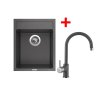 Set Sinks CLASSIC 400 + baterie (Barva Černá granitová, Baterie VITALIA GR, Označení Granblack)