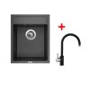 Set Sinks CLASSIC 400 + baterie (Barva Černá granitová, Baterie VITALIA GR, Označení Granblack)