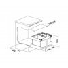 odpadkovy kos BLANCO FLEXON II LOW XL 60 3 schema