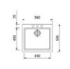 Sinks CUBE 560 (Barva Šedá metalická, Označení Titanium)