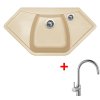 Set Sinks NAIKY 980 + baterie (Barva Černá granitová, Baterie VITALIA, Označení Granblack)