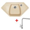 Set Sinks NAIKY 980 + baterie (Barva Černá granitová, Baterie VITALIA, Označení Granblack)