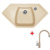 Set Sinks NAIKY 980 + baterie (Barva Černá granitová, Baterie VITALIA, Označení Granblack)