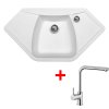 Set Sinks NAIKY 980 + baterie (Barva Černá granitová, Baterie VITALIA, Označení Granblack)