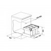 odpadkovy kos BLANCO FLEXON II LOW 60 3 schema