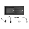 Set Sinks PERFECTO 1000 + baterie (Barva Černá metalická, Baterie VITALIA, Označení Metalblack)