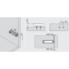 BLUM 956 1201 TIP ON primy adapter delka 50 mm sedy nakres