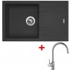 Set Sinks LINEA 780 + VITALIA chrom (Barva Černá granitová, Označení Granblack)