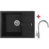 Set Sinks AMANDA 650 + VITALIA (Barva Černá granitová, Označení Granblack)