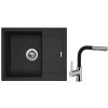 Set Sinks LINEA 600 + ENIGMA S GR (Barva Černá metalická, Označení Metalblack)