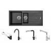 Set Sinks PERFECTO 1000.1 + baterie (Barva Černá metalická, Baterie ENIGMA S GR, Označení Metalblack)