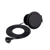 Design Light SAMBO BOX zapustna zasuvka 1 x 230V, 2 x USB a 1 x RJ45 cerna a kabel 1,8m1