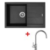 Set Sinks AMANDA 780 + baterie (Barva Černá granitová, Označení Granblack)