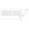 Větrací mřížka černá mat šířka 150 mm (Délka 400 mm)