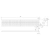 Větrací mřížka černá mat šířka 100 mm (Délka 400 mm)