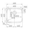 Sinks dřez LAGUNA 490 V 0,8 mm (Typ montáže Pod desku)