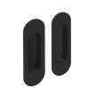 Úchytka mušle oválná pro posuvné dveře 125 x 33 mm - 2 ks (Označení Černá matná)
