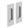 Úchytka mušle obdelníková pro posuvné dveře 125 x 33 mm - 2 ks (Označení Chrom lesklý)
