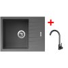 Set Sinks PERFECTO 650 + baterie ARCO černá matná (Označení Pureblack)