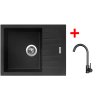 Set Sinks PERFECTO 650 + baterie ARCO černá matná (Označení Pureblack)