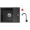 Set Sinks PERFECTO 650 + baterie ARCO černá matná (Označení Pureblack)