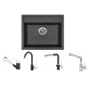 Set Sinks SOLO 560 + baterie (Barva Černá granitová, baterie VITALIA, Označení Granblack)