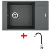 Set Sinks VARIO 780 + baterie ELASTA nerez/ černá (Barva Černá metalická, Označení Metalblack)