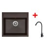 Set Sinks SOLO 560 + baterie ELASTA černá matná (Barva Hnědá, Označení Marone)