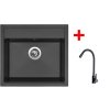 Set Sinks SOLO 560 + baterie ELASTA černá matná (Barva Hnědá, Označení Marone)