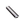 LED lišta profil LL-03 zafrézovat 3 m černá + krytka mléčná