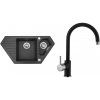 Sinks BRAVO 850.1 + VITALIA GR (Barva Černá granitová, Označení Granblack)