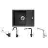 Set Sinks PERFECTO 650 + baterie ARCO černá matná (Označení Pureblack)