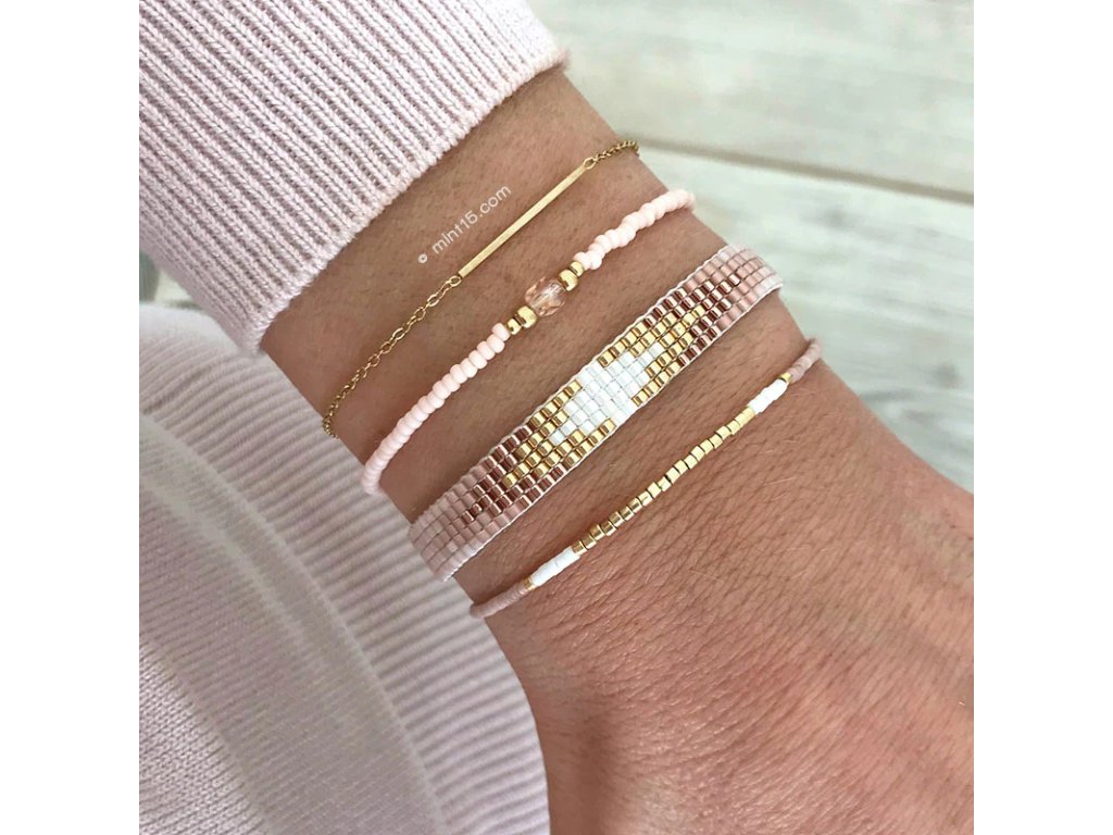 Set náramků VINTAGE PINK Gold