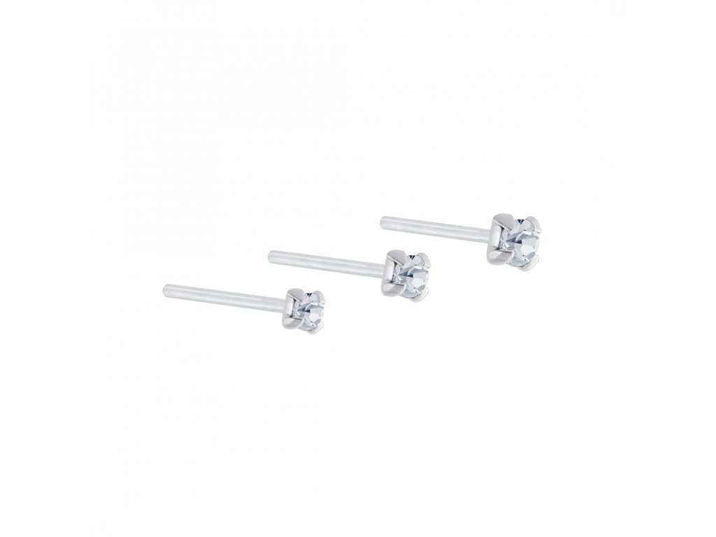 Stříbrný set piercingů XII - 3ks  Ag 925/1000