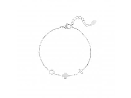 Náramek THREE FLOWERS Silver