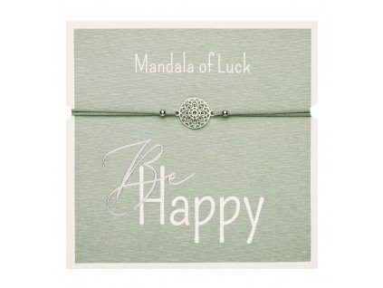 Šňůrkový náramek Mandala of Luck Silver