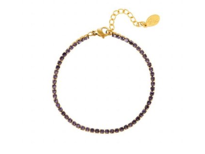 Náramek TENNIS Purple Gold