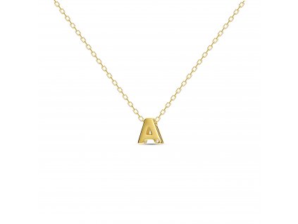 A letter necklace gold